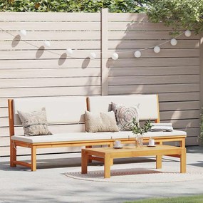 vidaXL Espreguiçadeira com almofada Óleo Natural 200 x 57 x 75cm