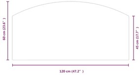 Placa de vidro para lareira 120x60 cm