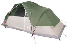 Tenda familiar em cúpula para 9 pessoas impermeável verde