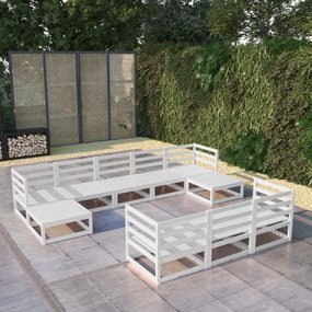 vidaXL 10 pcs conjunto lounge de jardim pinho maciço