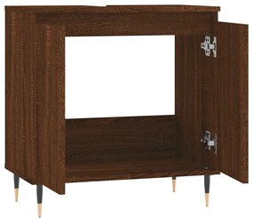 Armário casa banho 58x33x60 cm deriv. madeira carvalho castanho