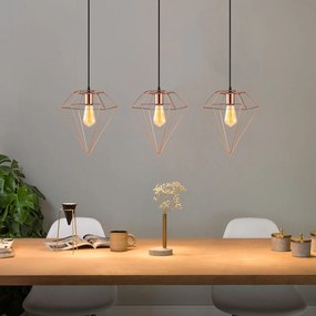 Candeeiro Suspenso Elmas – Cobre – 100 x 30 cm