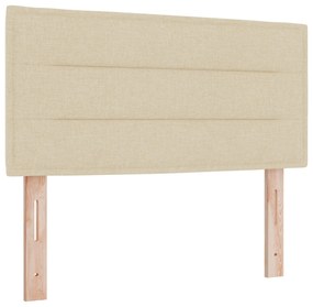 Cama Box Spring com Colchão Creme 120x200 cm Tecido