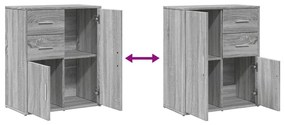 Aparadores 2 pcs 60x31x70 cm derivados madeira cinzento sonoma