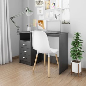vidaXL Secretária com gavetas 110x50x76 cm contraplacado preto
