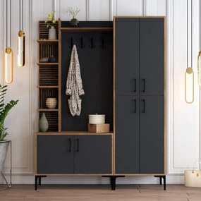 Hall Stand Viyana DA – Nogueira Antracite – 150x200x35 cm