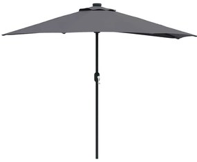 Guarda-sol de Jardim Antracite 294 x 150 x 224 cm tecido