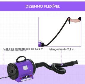 PawHut Secado de Pelo para Cães 2800W Secador de Pelo para Animais de