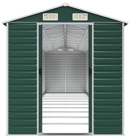 Abrigo de jardim 191x895x198 cm aço galvanizado verde