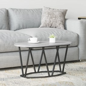 vidaXL Mesa de Café Cinza Sonoma da - 80x40x40.5 cm, Feita de Madeira Engenheirada e Metal