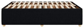 Estrutura de cama sem colchão 160x200 cm tecido preto