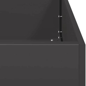 Vaso floreira 120x80x40 cm aço preto