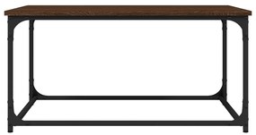 Mesa de centro 80x50x40 deriv. madeira/ferro carvalho castanho