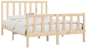 Estrutura de cama 160x200 cm madeira maciça