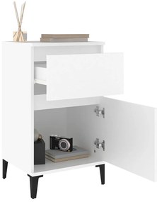 Mesas de cabeceira 2 pcs 40x35x70 cm branco