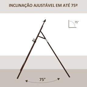 Cavalete Pintura de Madeira Cavalete de Desenho Estúdio Inclinável 90°