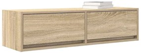 Estante de TV vidaXL Carvalho Sonoma 100x31x25,5 cm Madeira engenheira