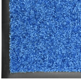 Tapete de porta lavável 60x180 cm azul