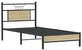 Estrutura cama s/ colchão derivados de madeira carvalho sonoma