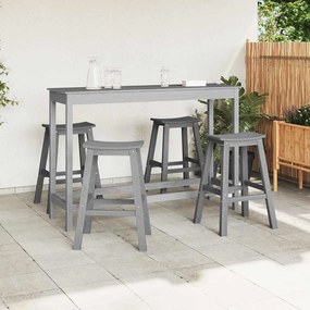 Cadeiras de Bar vidaXL 6 pcs Cinza Claro HDPE