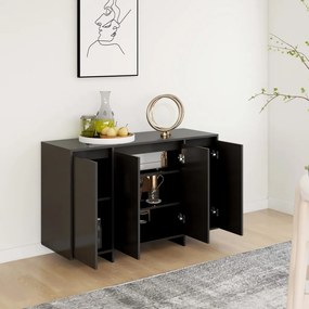 Aparador 120x41x75 cm aglomerado preto