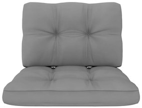 3 pcs conjunto lounge de jardim com almofadões pinho impregnado