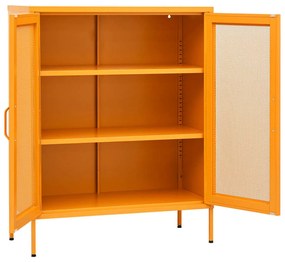 Armário de arrumação aço 80x35x101,5 cm amarelo mostarda