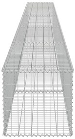 Muro gabião com tampas aço galvanizado 600x50x50 cm