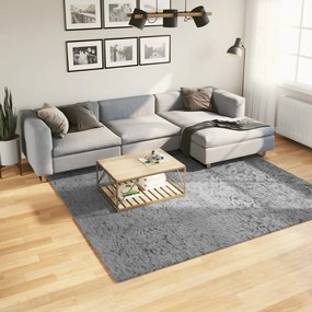 vidaXL Tapete shaggy de pelo alto PAMPLONA 240x240 cm cinzento