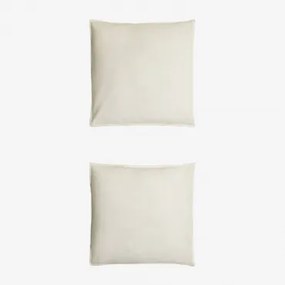 Conjunto De 2 Fronhas De Linho 160g/m² Sorana Branco & 60 X 60 Cm - Sklum