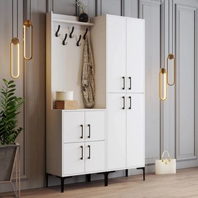 Hall Stand Berlin BA – Branco – 120 cm x 200 cm x 35 cm