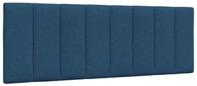 vidaXL Almofadão de cabeceira Hanko 140 cm tecido azul