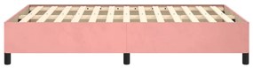 Estrutura de cama com colchão 120x190 cm veludo rosa
