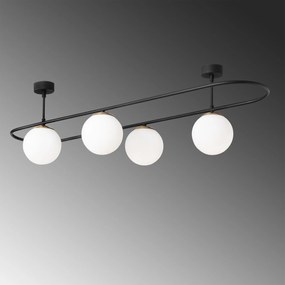Candeeiro de Teto Abakus – Preto e Branco – 124 x 40 cm