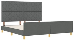 Estrutura de Cama vidaXL Cinza Escuro 180x200 cm de Tecido