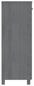 Sapateira HAMAR 85x40x108 cm pinho maciço cinza-escuro