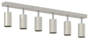 Spotlight de Teto 6 Vias Ajustáveis Níquel Escovado GU10