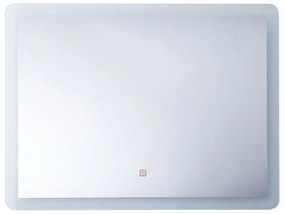 Espelho de parede prateado com iluminação LED 60 x 80 cm CORROY Beliani