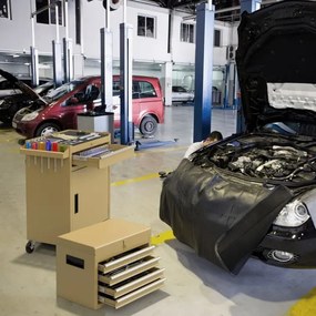 Armário para ferramentas (sem ferramentas) com 5 gavetas e rodas  de grande capacidade com rodas bloqueáveis amarelo