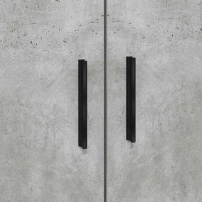 Cama com Armazenamento Cinza Concreto 80x200 cm
