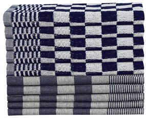 Conjunto de panos de cozinha 20 pcs algodão azul e branco