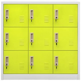 Cacifos 2 pcs 90x45x92,5 cm aço cinzento-claro e verde