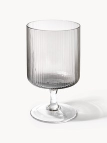 Copos de vinho artesanais com relevo canelado Ripple, conjunto de 2
