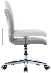 Cadeiras de jantar 2 pcs tecido cinzento-claro