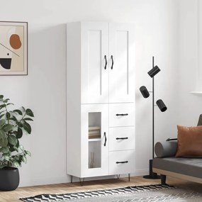 vidaXL Armário alto 69,5x34x180 cm derivados de madeira branco