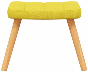 Cadeira de descanso com banco tecido amarelo mostarda