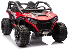 Carro elétrico infantil DRACO 24V 2 Lugares 4x4, Rodas Borracha Vermelho