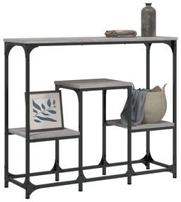 Mesa consola 89,5x28x76 cm derivados de madeira cinzento sonoma