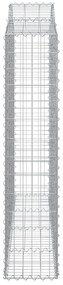 Cesto gabião arqueado 200x30x140/160 cm ferro galvanizado