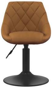 Cadeiras de Jantar Giratórias 2 pcs Veludo Castanho
